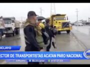 Chiclayo: Sector de transportistas acatan paro nacional