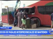 Trujillo: Precios de pasajes interprovinciales se mantienen