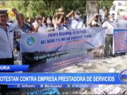 Piura: Protestan contra empresa prestadora de servicios