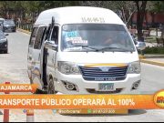 Cajamarca: Transporte público operará al 100%