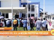 Piura: Moradores del A.H. La Molina protestan por agua