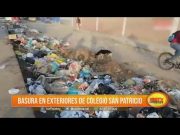 Acumulación de basura en exteriores de colegio en Florencia de Mora