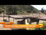 Puente peatonal de Huaraz colapsa en zona sur