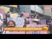 Continúa protesta contra presunto feminicidio en Trujillo