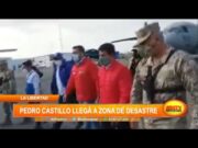 Presidente Pedro Castillo llega a la zona de desastre en la localidad de Retamaz, Pataz