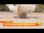 Destruyen dinamita que fue lanzada encendida en La Esperanza