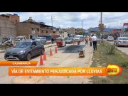 Vía de evitamiento perjudicada por lluvias Cajamarca