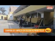 Realizan campaña de limpieza en colegio Alfredo Tello