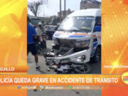 Trujillo: Policía queda grave en accidente de tránsito