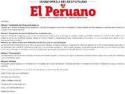 Declaran estado de emergencia en la Red Vial Nacional