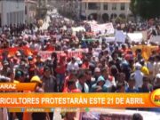 Agricultores de Huaraz protestarán este 21 de abril