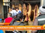 Huaraz: Clausuran camal clandestino por insalubre