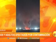 Niños y adultos afectados por la contaminación en sector Sol Naciente II, distrito de La Esperanza