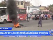 Trujillo: Firma de acta no les brindaría ninguna solución a transportistas
