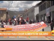 Huaraz: Así fue la protesta de obreros para exigir aumento de salario