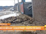 Trujillo: Pared de mercado Leoncio Prado colapsa por aniego