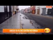 Aniego en pleno centro histórico de Trujillo
