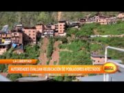 Autoridades evalúan reubicación de pobladores afectados tras derrumbe en Pataz
