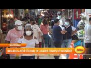 Mascarilla será opcional en lugares con 80% de vacunados