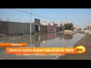 Trujillo: Centro de abastos se inunda tras rotura de tubería