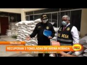 Trujillo: Policía Nacional recupera tres toneladas de avena robada