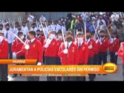 Huaraz: Juramentan a policías escolares sin permiso
