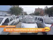 Lambayeque: Miles de transportistas se sumaron al paro nacional