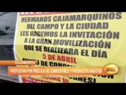 Cajamarca: Protestan por precios de combustible y productos básicos