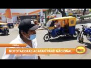 Piura: Mototaxistas acatan paro nacional de transportistas