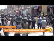 Huaraz: No se presentaron actos vandálicos en manifestaciones
