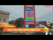 Largas colas para comprar combustible en diferentes grifos de Trujillo