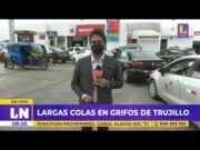 Largas colas en grifos de Trujillo para pagar menor precio