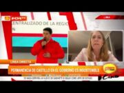 Elena Conterno: «Es insostenible la permanencia de Castillo en el gobierno»