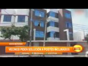 Vecinos de Villa del Contador piden solución a postes inclinados