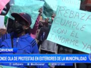 Responde ola de protestas en exteriores de la Municipalidad
