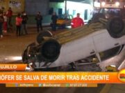 Trujillo: Chofer se salva de morir tras accidente