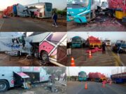 Indignante: Saquean tráiler que chocó con bus en Ascope