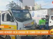Trujillo: Al menos nueve heridos dejan choque de combi con camión en Av. España