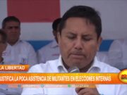 La Libertad: Elías Rodríguez justifica la poca asistencia de militantes en elecciones internas