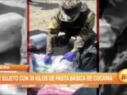 Piura: Cae sujeto con 30 kilos de pasta básica de cocaína