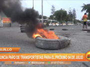 Trujillo: Anuncian paro de transportistas para el 4 de julio