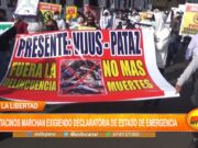La Libertad: patacinos marchan exigiendo declaratoria de estado de emergencia