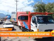 Cajamarca: Autoridades piden a transportistas no bloquear vías