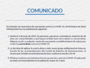 COVID-19: Mayores de 18 años con comorbilidades podrán vacunarse con la cuarta dosis