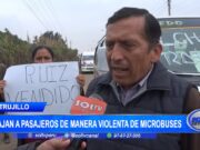 Trujillo: bajan a pasajeros de manera violenta de microbuses pasajeros-trujillo-perú-paro