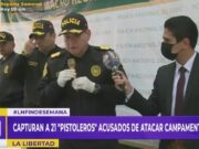 21 detenidos y 17 armas incautó policía tras enfrentamiento en minera El Dorado