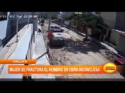 Chiclayo: Mujer se fractura el hombro en obra inconclusa