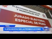 Piura: 74 listas inscritas para las próximas elecciones