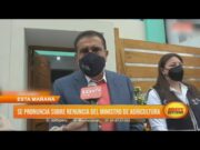 Manuel Llempén se pronuncia sobre la renuncia del ministro de Agricultura