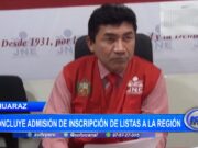 Áncash: concluye admisión de inscripción de listas a la región